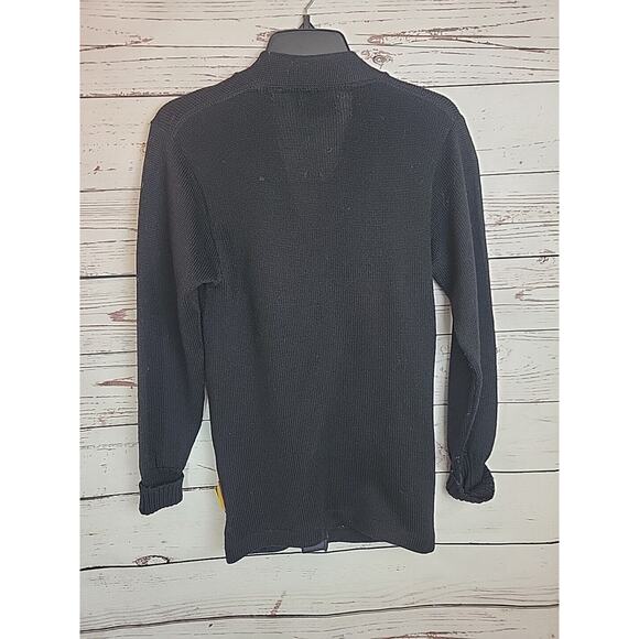 Vintage Academia Medals Puritan Natch Black Letterman Wool Sweater Mens Sz Small - Picture 3 of 16